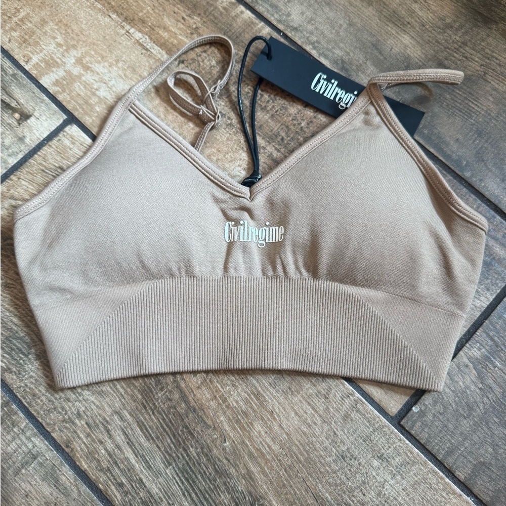 Darc Sport Civilregime Tan sports bra Small NWT